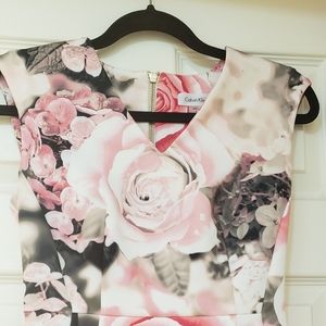 Calvin klein BRAND NEW Pink Floral Sheath Dress